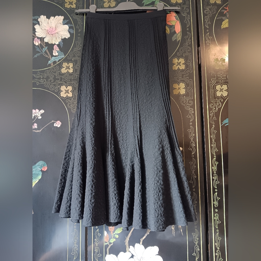 Gerard Darel Black Textured Skirt